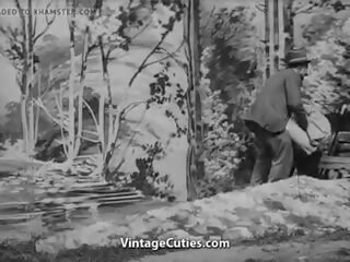 Först tappning hårdporr knull video- 1900s 1900s retro