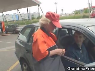 They Pick up Hot Grandma and Fuck Outside: Free HD Porn 64