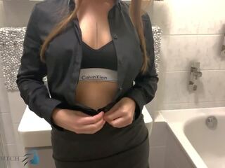 Assistant Undress after Work Sexy Shower Business-bitch