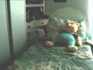 Black young woman from BlacksCrush.com fucks her teddy bear